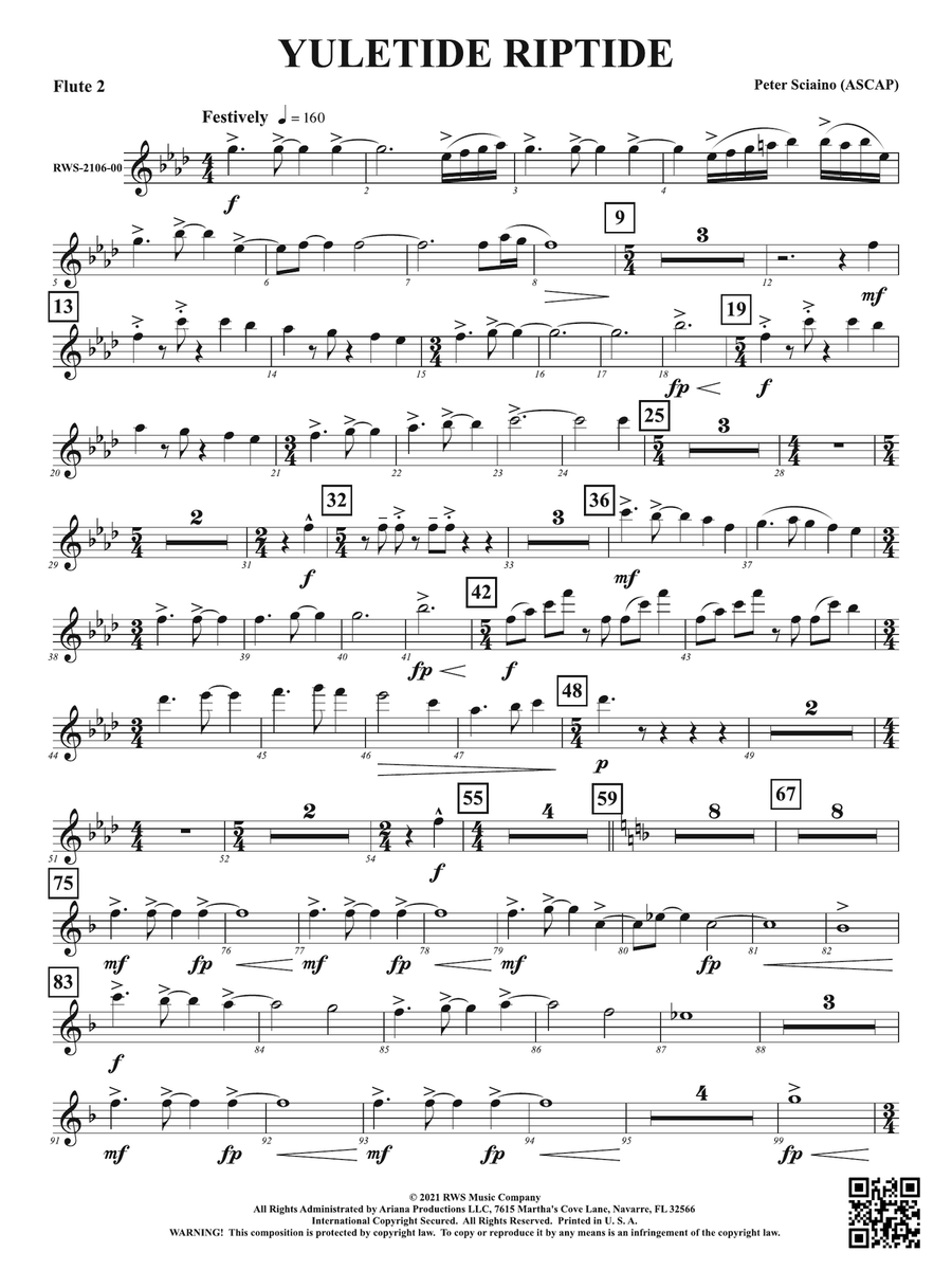 Yuletide Riptide: 2nd Flute Flute scores gallery preview page 1