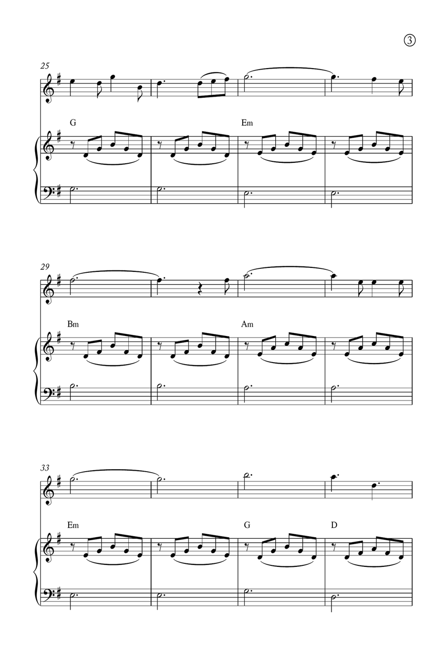 Oh Holy night Flute scores gallery preview page 3