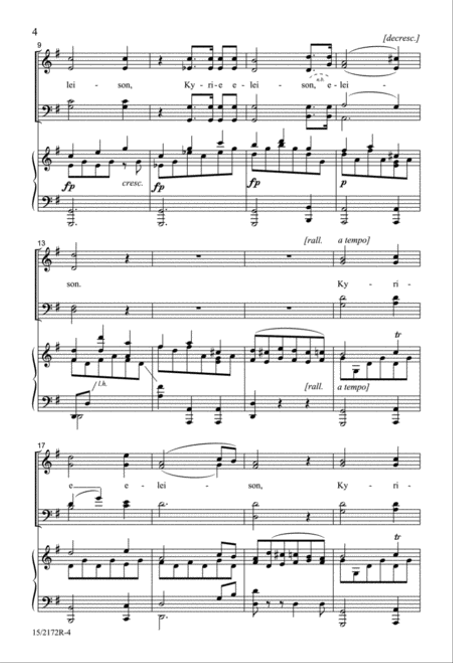 Kyrie, Benedictus and Osanna 4-Part scores gallery preview page 4