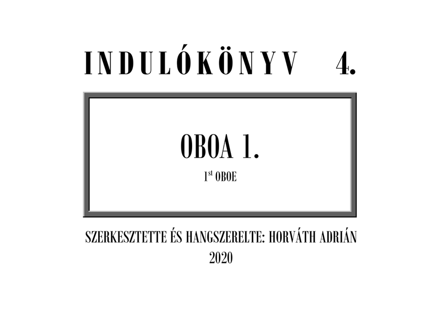 Indulókönyv 2020 - 04 Oboa 1 Concert Band scores gallery preview page 1