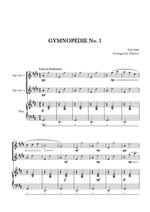 Gymnopédie no 1 | Soprano Saxophone Duet | Original Key| Piano accompaniment |Easy intermediate