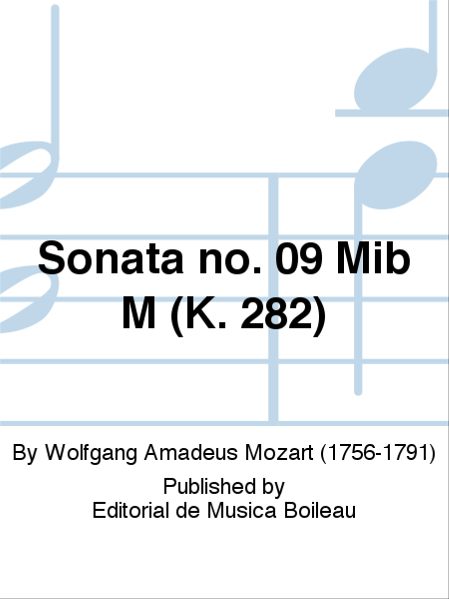 Sonata no. 09 Mib M (K. 282) Piano Solo scores gallery preview page 1
