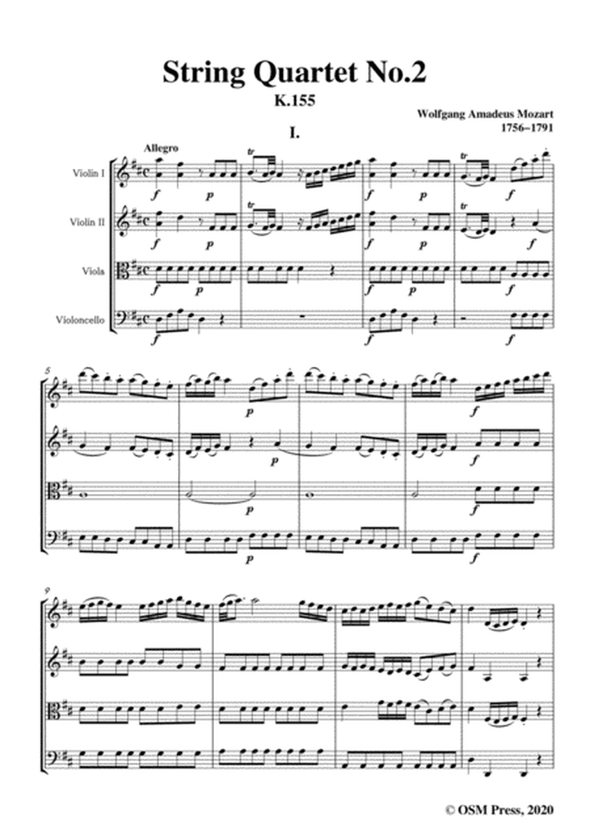 Mozart-String Quartet No.2 in D Major,K.155 image number null