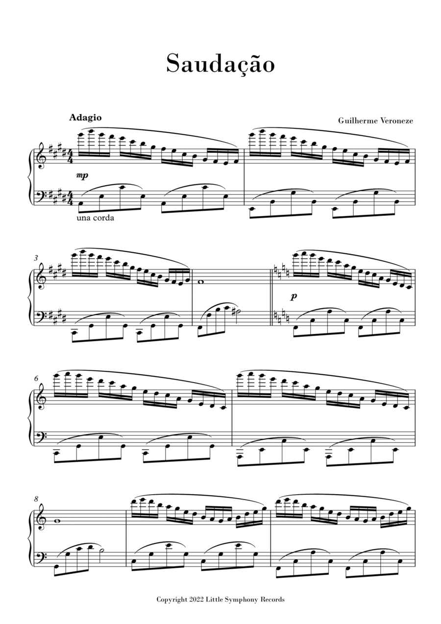 Saudação Piano Solo scores gallery preview page 1