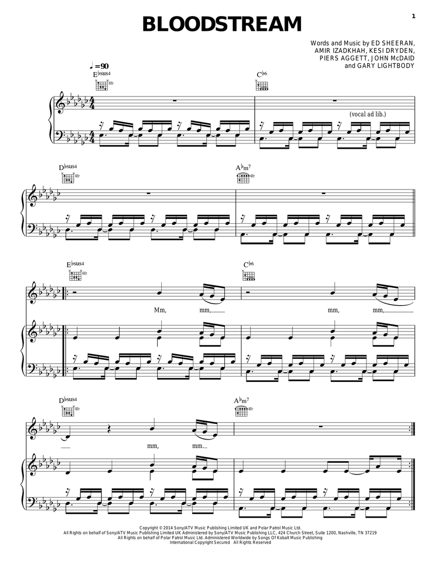 Bloodstream Bloodstream Acoustic Guitar scores gallery preview page 1