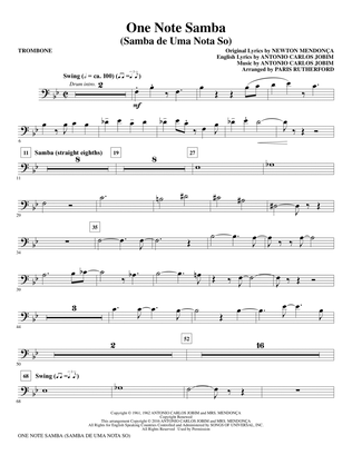 One Note Samba - Trombone