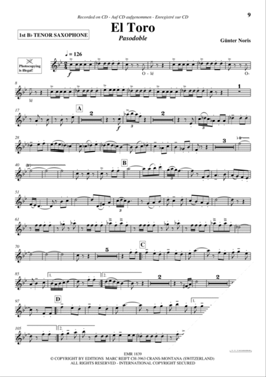 Play The 1st Tenor Sax With The Ballroom Dance Orchestra Vol. 4 Tenor Saxophone scores gallery preview page 10