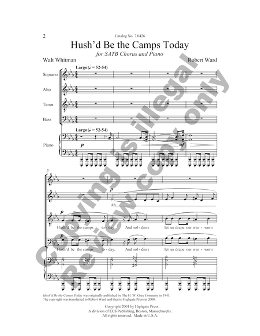 Hush'd Be the Camps Today