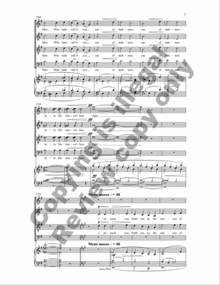 Greater Love Hath No Man (Choral Score) 4-Part scores gallery preview page 16