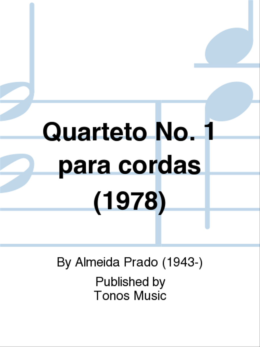 Quarteto No. 1 para cordas (1978) String Quartet scores gallery preview page 1