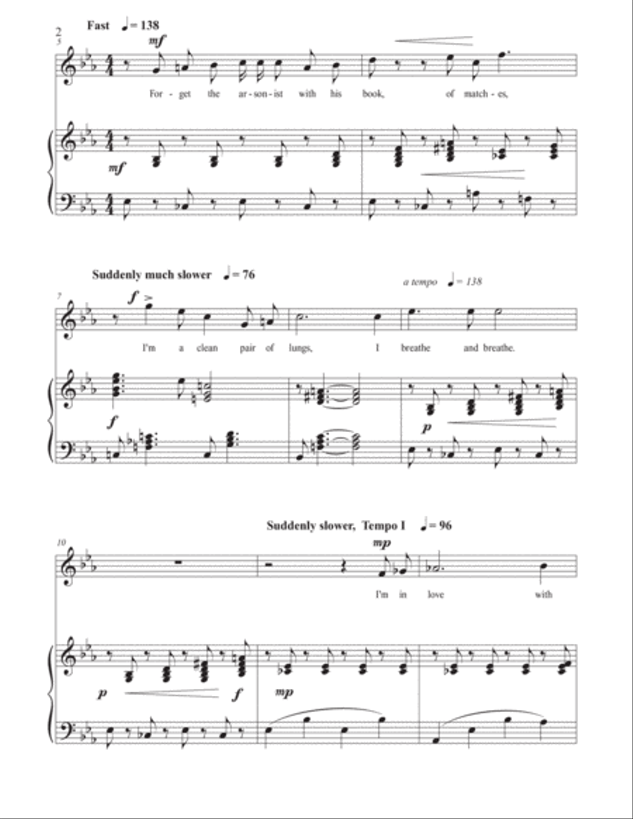 The Secret History of Water, set 2 (Music by Judith Cloud) Soprano Voice scores gallery preview page 6