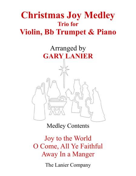 CHRISTMAS JOY MEDLEY (Trio – Violin, Bb Trumpet & Piano with Parts) image number null