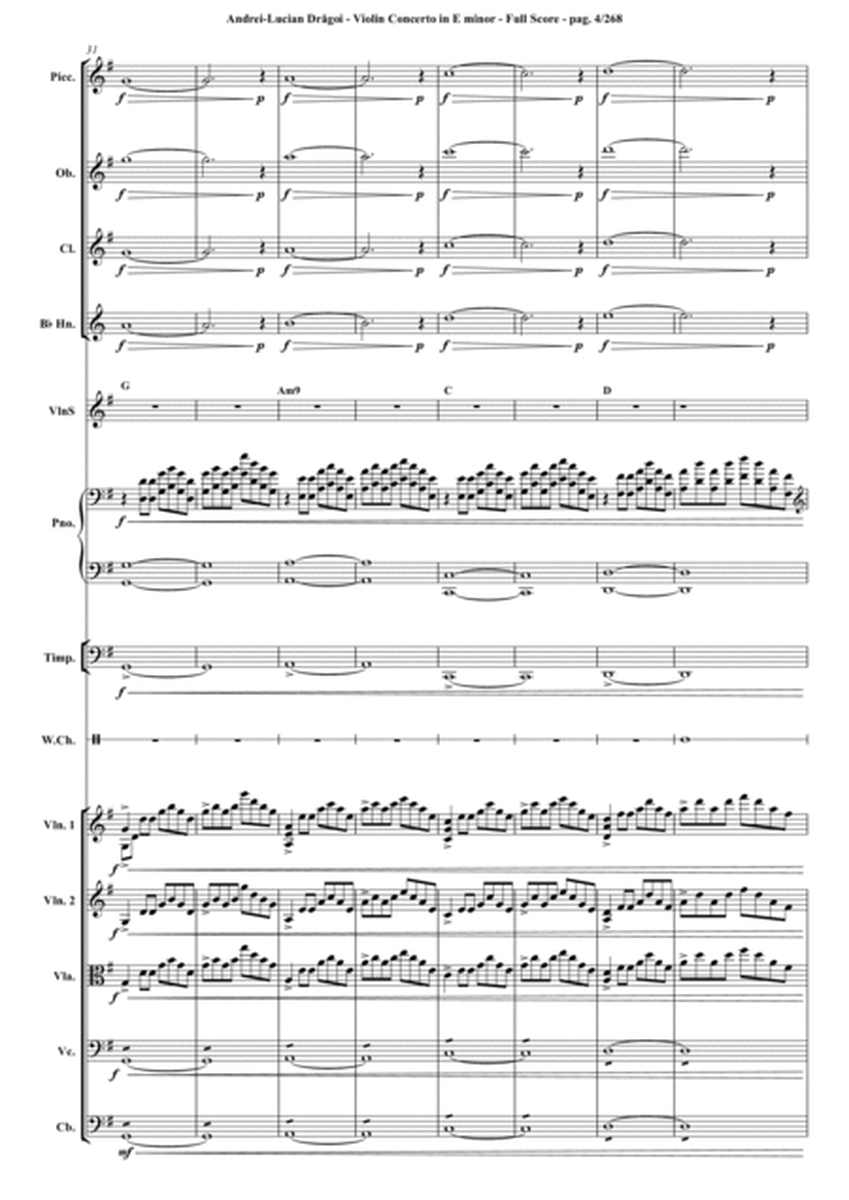 Violin Concerto in E minor ("Concert pt vioara orchestra in mi minor") - full score&parts (686 pag) image number null