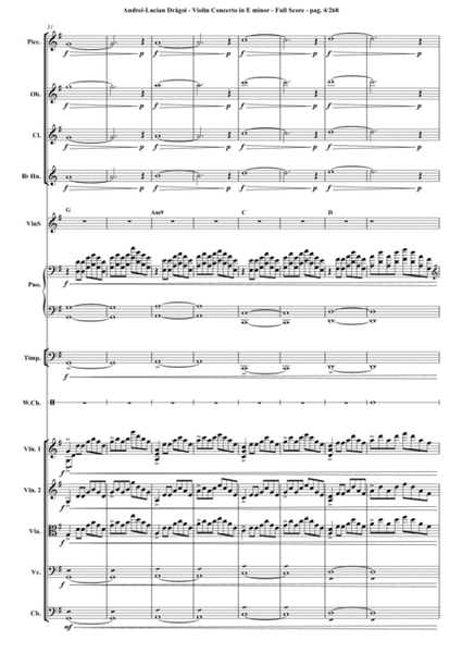 Violin Concerto in E minor ("Concert pt vioara orchestra in mi minor") - full score&parts (686 pag) image number null