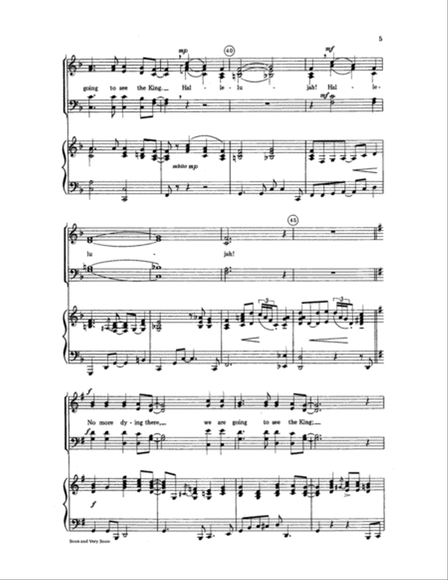 Soon and Very Soon Choir scores gallery preview page 5
