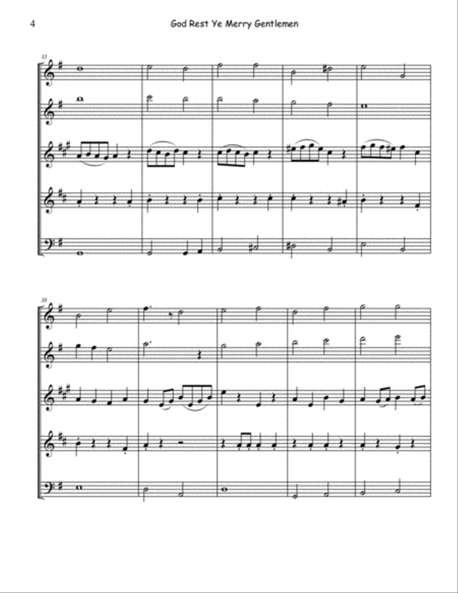 God Rest Ye Merry Gentlemen - Woodwind Quintet - 2018 Holiday Contest Entry Woodwind Quintet scores gallery preview page 4