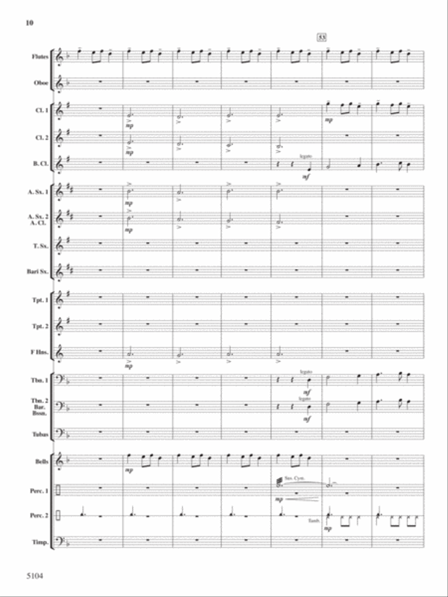 A Christmas Fantasy in 3/4 Time Concert Band scores gallery preview page 9
