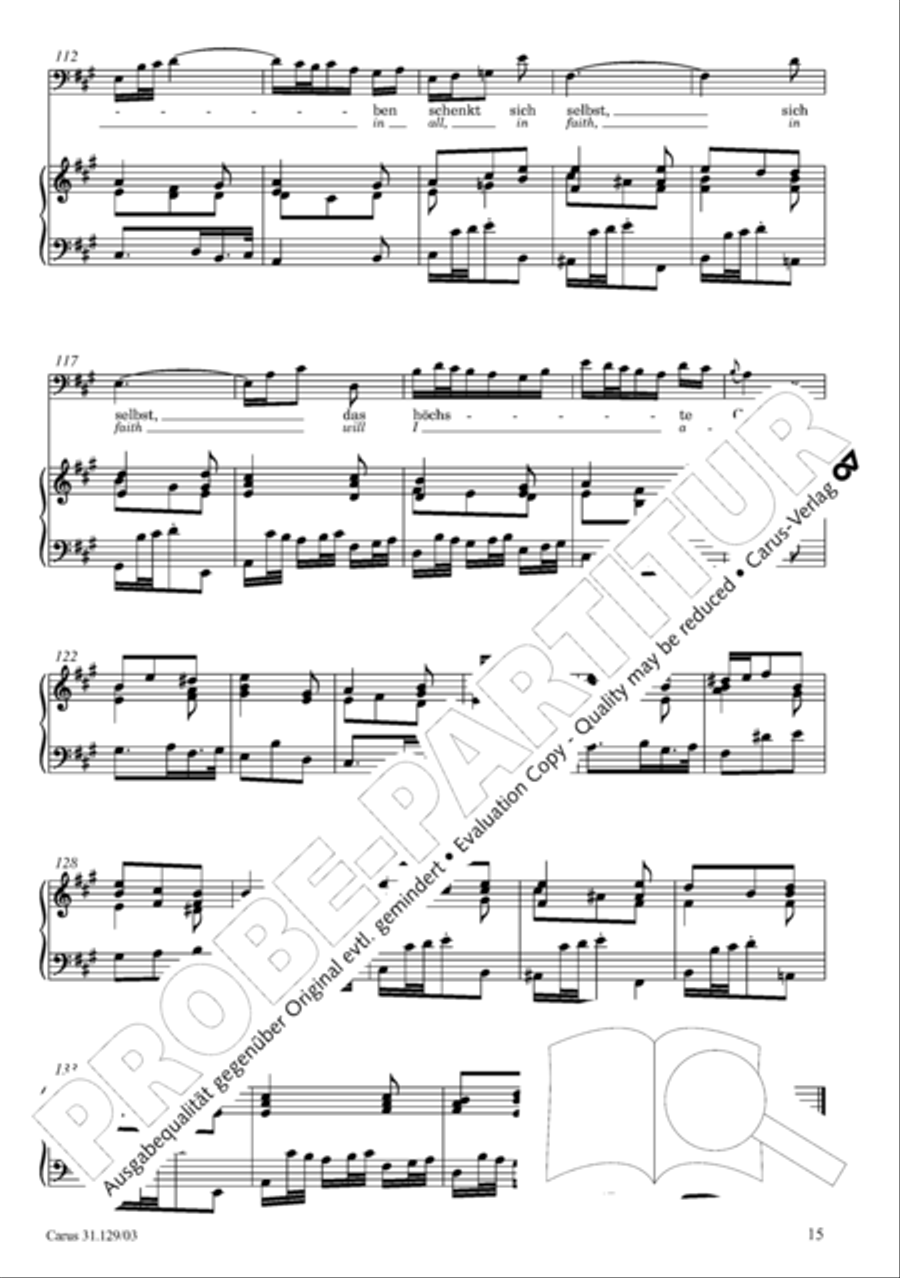 All glory to the Lord, our God (Gelobet sei der Herr, mein Gott) 4-Part scores gallery preview page 18