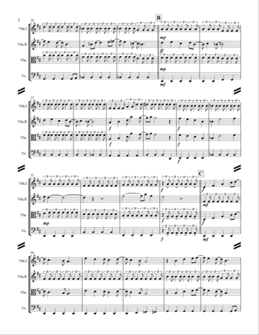 All I Want For Christmas Is You String Quartet scores gallery preview page 3