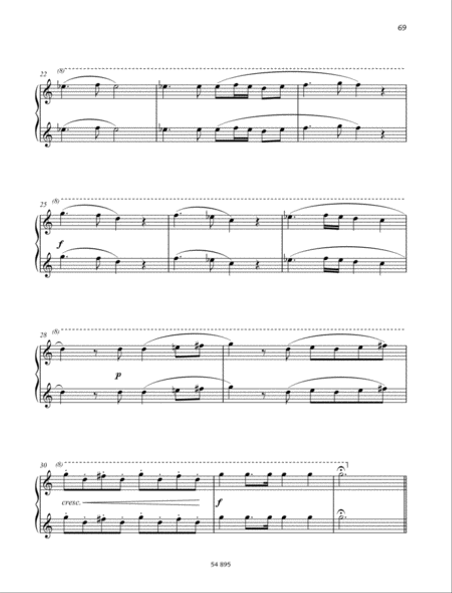 Sonatina, Op. 163 No. 1 Sonatina, Op. 163 No. 1 Piano Duet scores gallery preview page 4