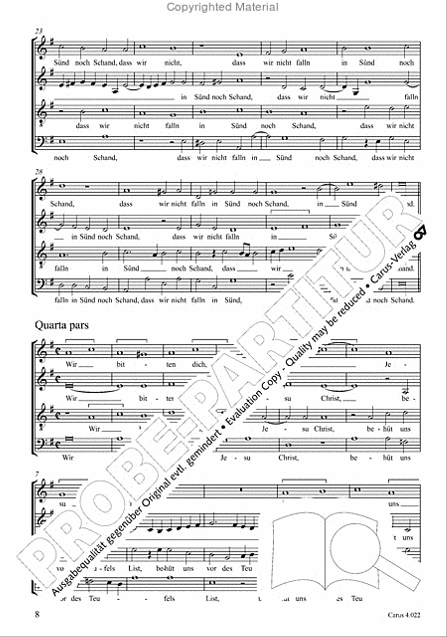 Christ, der du bist der helle Tag 4-Part scores gallery preview page 7