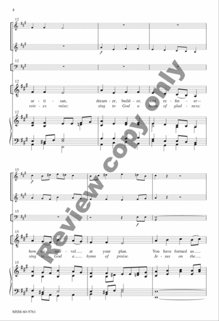 God, Creation's Great Designer: Alleluia! Alleluia! Hearts to Heaven 4-Part scores gallery preview page 18