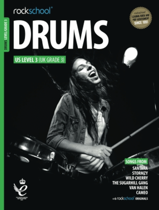 Book cover for Rockschool Drums Grade 3