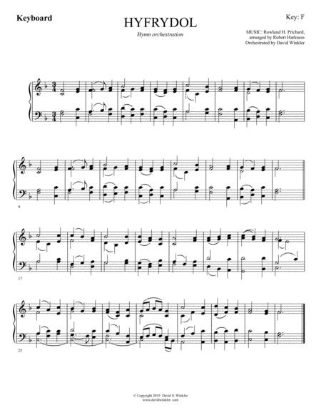 HYFRYDOL (Key of F) - hymn orchestration image number null