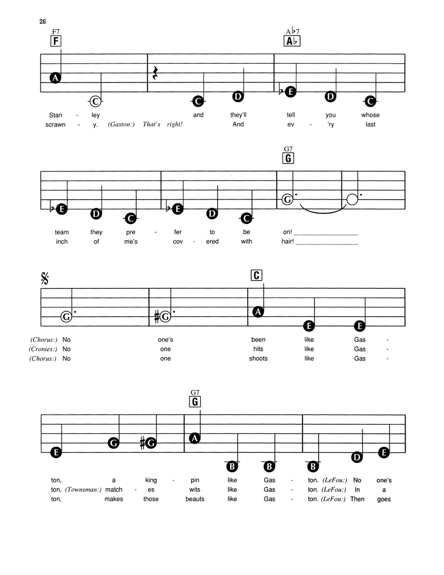 Gaston (from Beauty And The Beast) Electronic Keyboard - Digital Sheet Music page 5