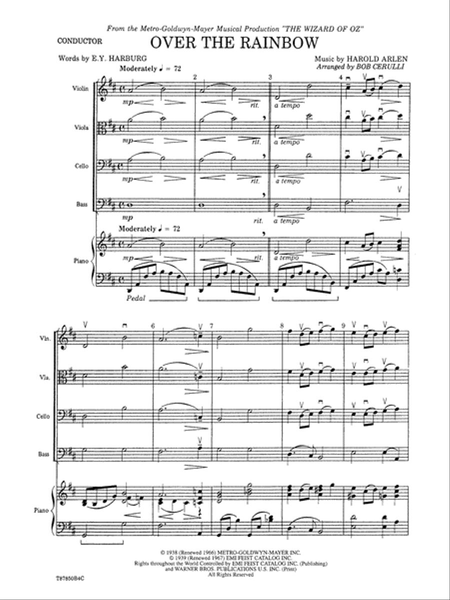 Over the Rainbow: Score String Orchestra scores gallery preview page 3