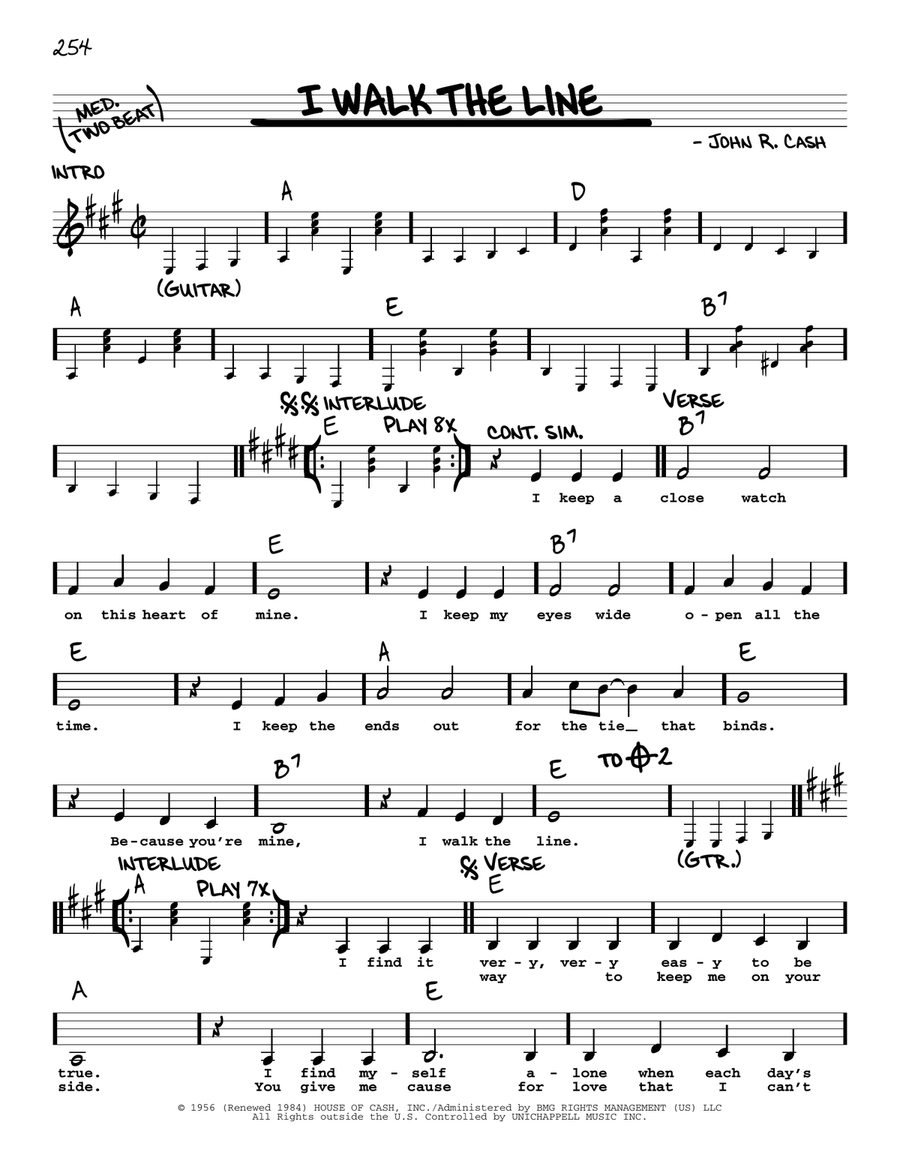 I Walk The Line Voice scores gallery preview page 1