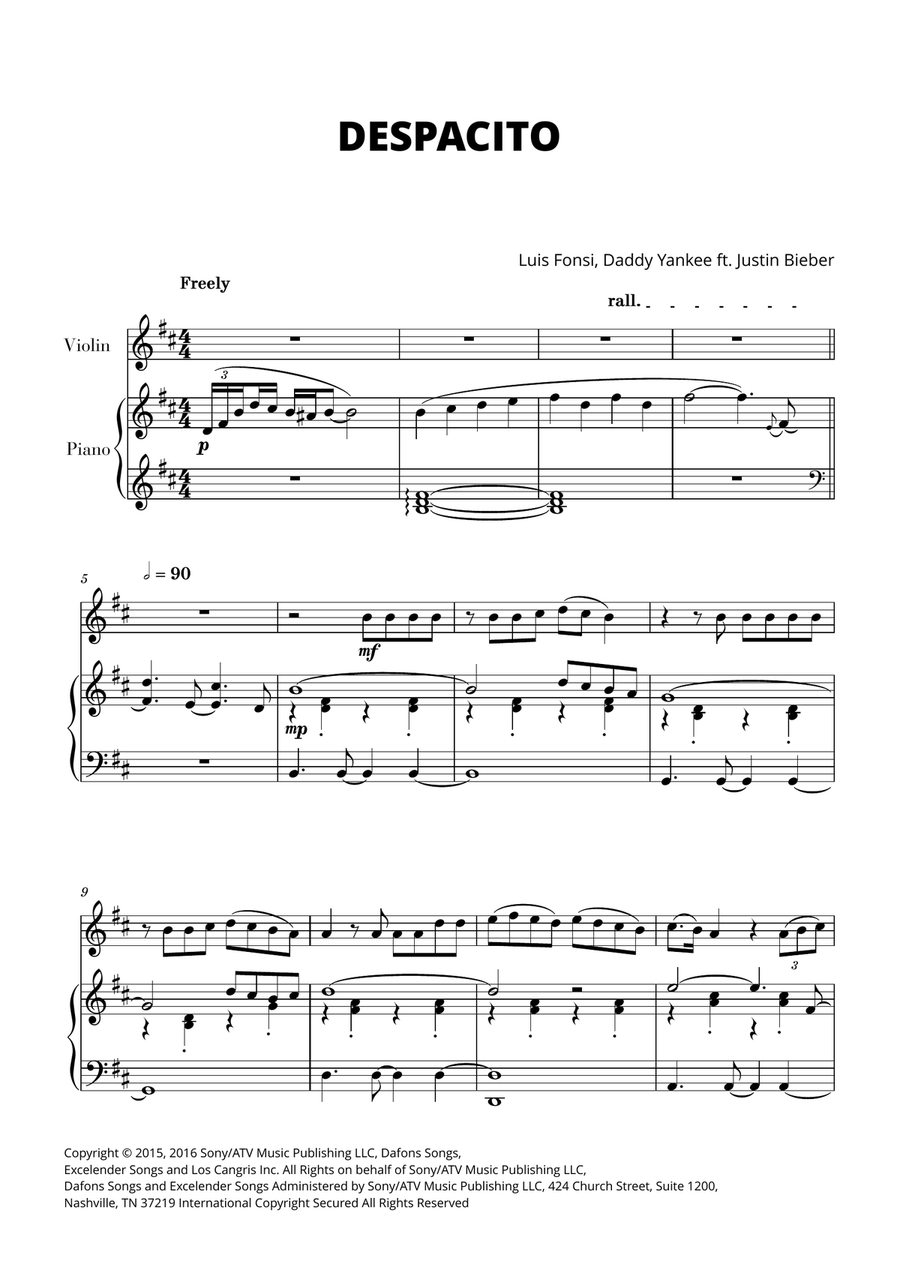 Despacito Small Ensemble scores gallery preview page 1