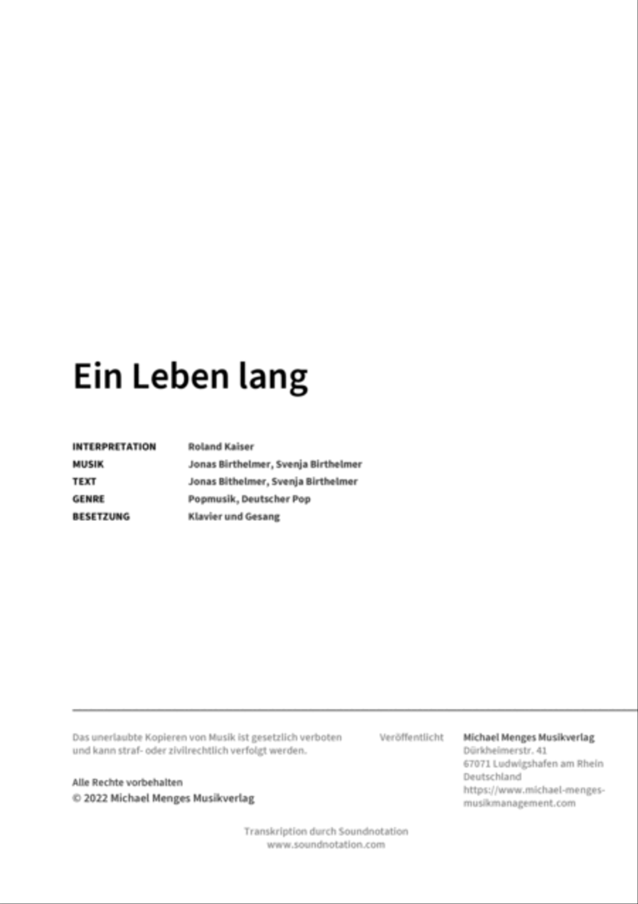 Ein Leben lang Voice Solo scores gallery preview page 2