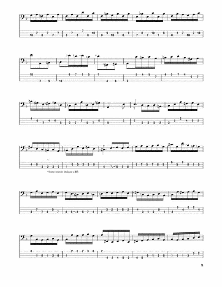 Cello Suite No. 5 In C Minor, BWV 1011 Cello scores gallery preview page 5