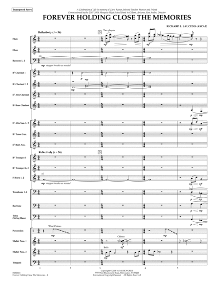 Forever Holding Close the Memories - Full Score Score scores gallery preview page 3