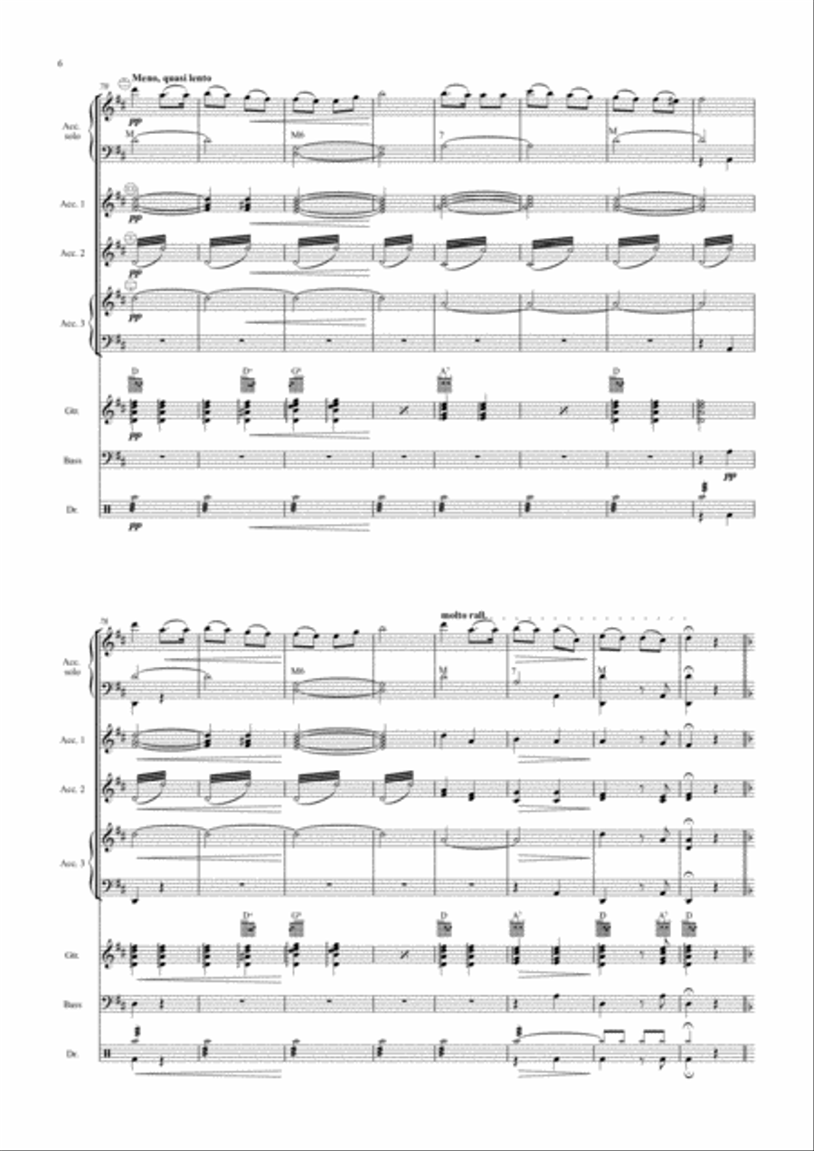 Monti: Czardas (Accordian solo with Accordian Orchestra) Bass Voice scores gallery preview page 6