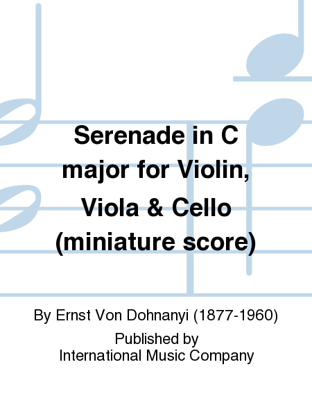 Miniature Score To Serenade In C Major, Opus 10