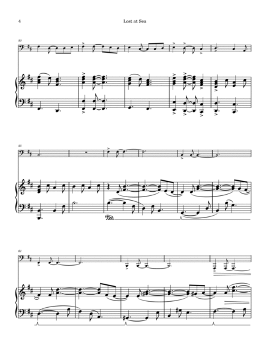 Lost at Sea (A Sailor's Lament) Piano scores gallery preview page 6