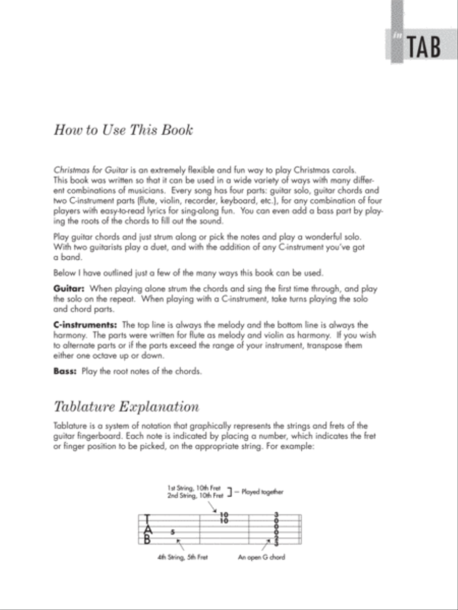 Christmas for Guitar In TAB Guitar Tablature scores gallery preview page 3