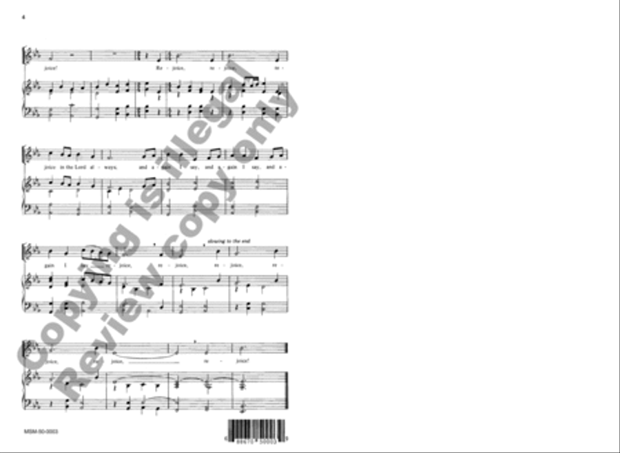 Rejoice in the Lord Always Unison Choir scores gallery preview page 5
