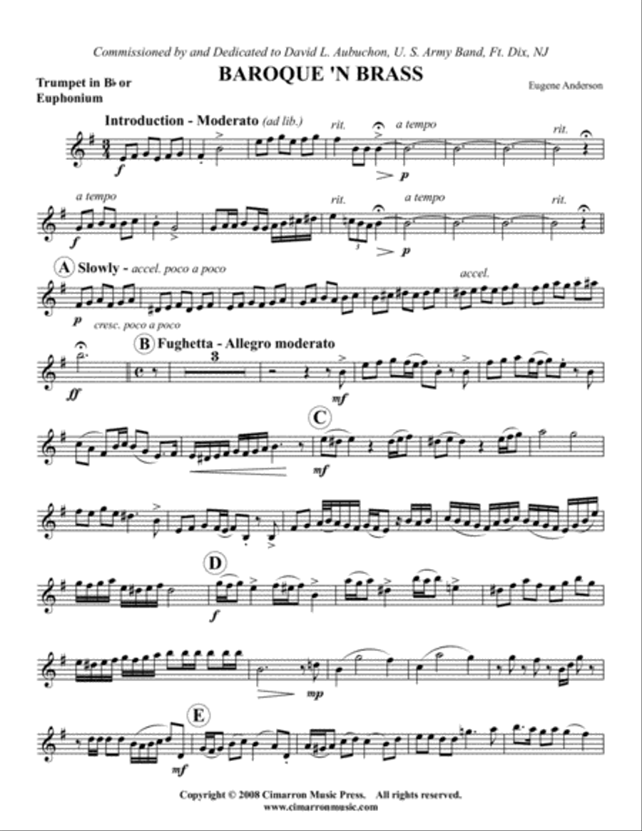 Baroque 'n Brass Baroque 'n Brass Brass Duet scores gallery preview page 5