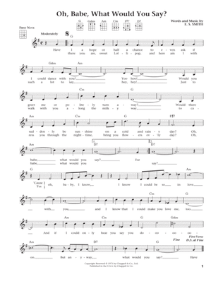 Oh, Babe, What Would You Say? (from The Daily Ukulele) (arr. Liz and Jim Beloff)