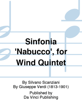 Book cover for Sinfonia 'Nabucco', for Wind Quintet
