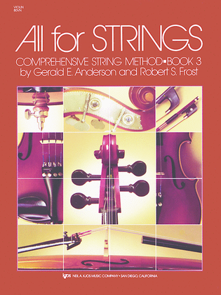 Book cover for All For Strings Book 3 - Violin