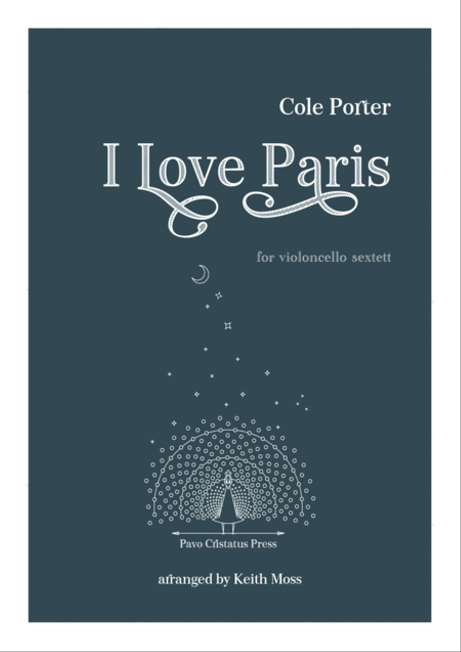 I love Paris - for cello sextet Cello scores gallery preview page 1