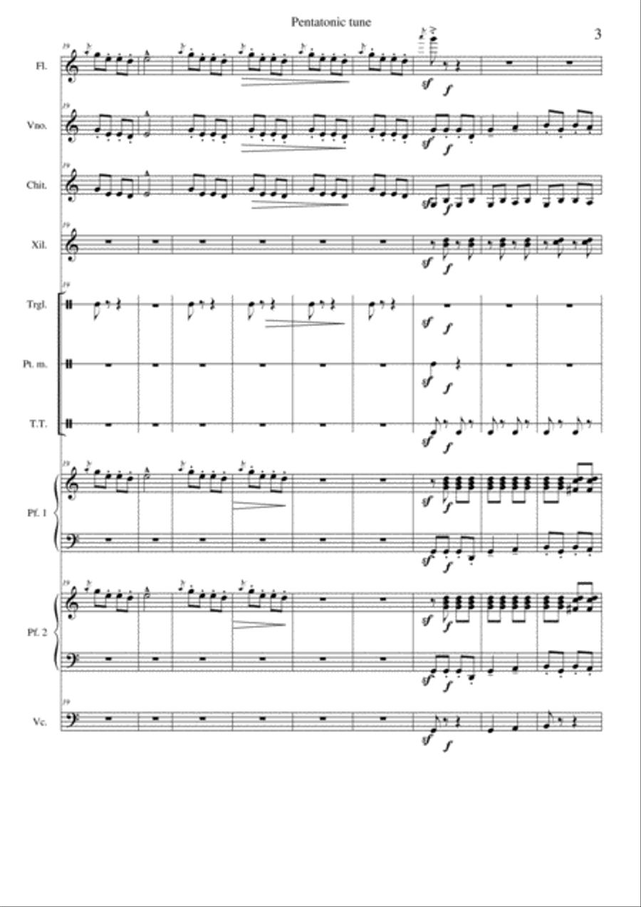 Pentatonic Tune Pentatonic Tune Large Ensemble scores gallery preview page 3