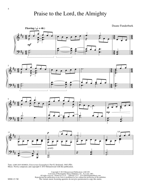 Praise to the Lord, the Almighty: Five Hymn Settings for Piano image number null
