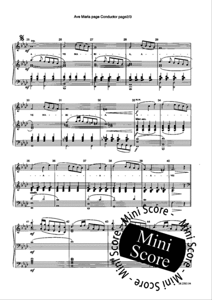 Ave Maria Ave Maria Fanfare Band scores gallery preview page 14