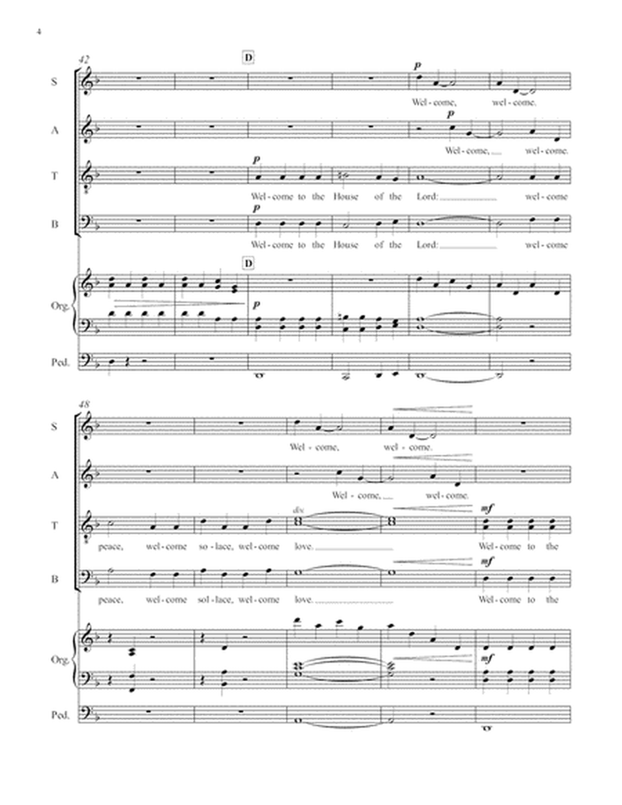 A Sacred Place: 1. Welcome to the House of the Lord (Downloadable Organ/Choral Score)