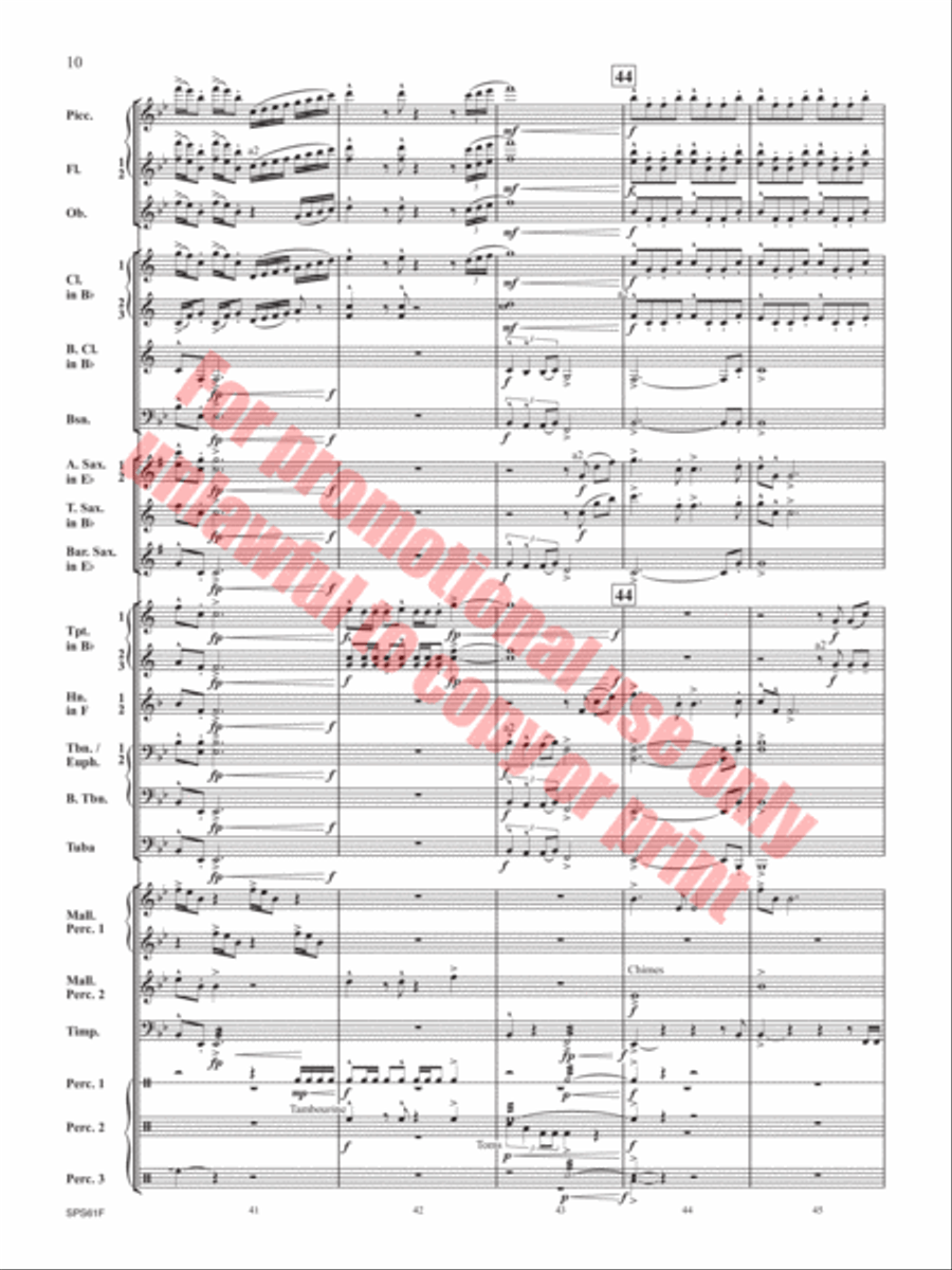 The Lake in the Sky Concert Band scores gallery preview page 11